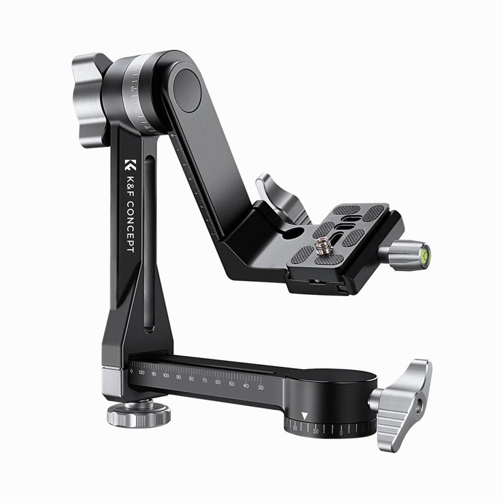 K&F Concept Tripod Gimbal Head CNC Aluminium Alloy Heavy Duty 360° Panoramic Head with 1/4-inch Arca - Type Quick Release Plate, Load Capaci