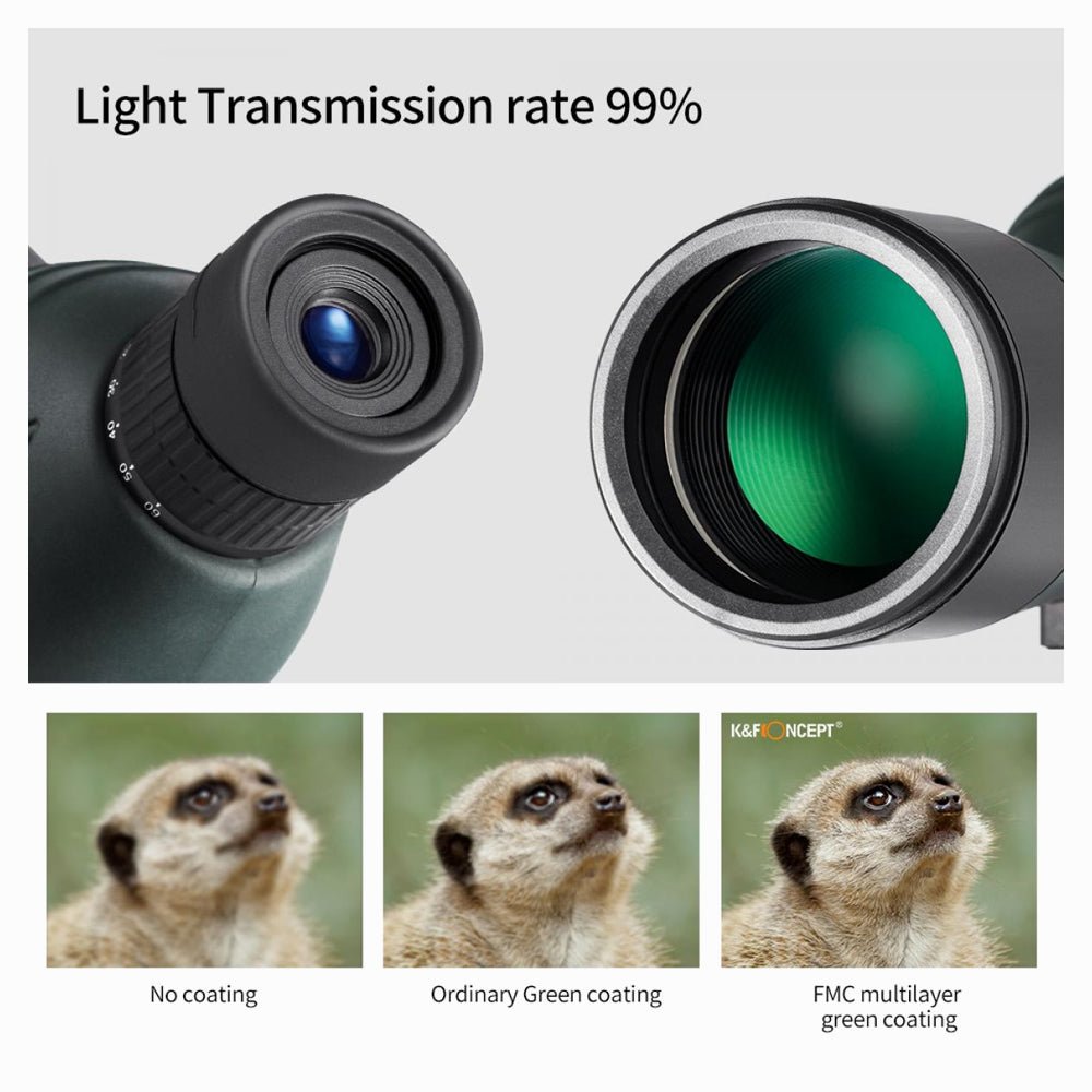 K&F Concept 20–60×60 Waterproof Spotting Scope with Tripod & Phone Adapter – KF33.033V1 thumbnail 2