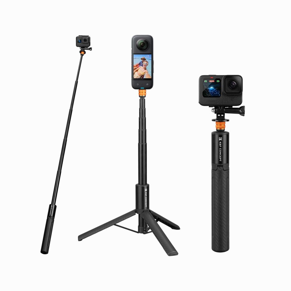 K&F Concept Invisible Selfie Stick, Extension Long Poleīŧ120cm) for Insta360 Camera (KF09.141)