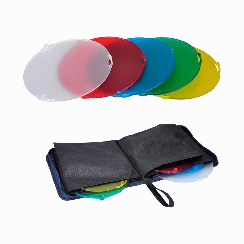 NICEFOTO SN-518 COLOR FILTER GEL WHITE YELLOW RED BLUE GREEN FILTERS WITH CARRY BAG thumbnail 2
