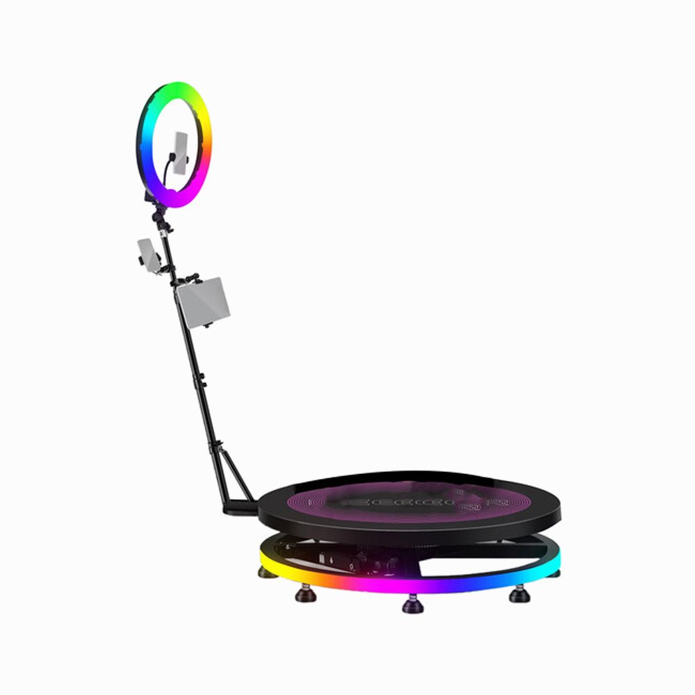 NEEWER 360 PHOTO BOOTH MACHINE WITH 18 INCH RGB RING LIGHT KIT 100CM