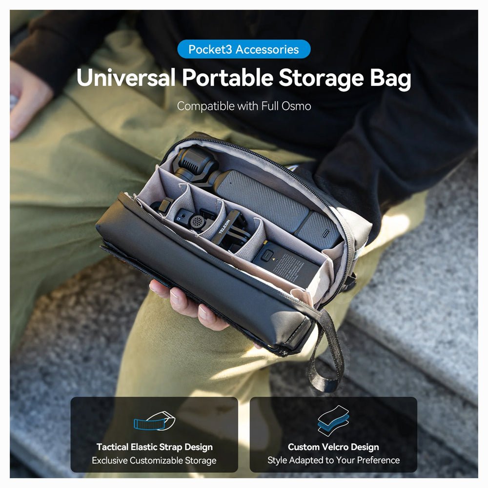 Telesin Universal Portable Storage Bag Compatible with Osmo Pocket3( S6-PRC-08-TDJ) thumbnail 2