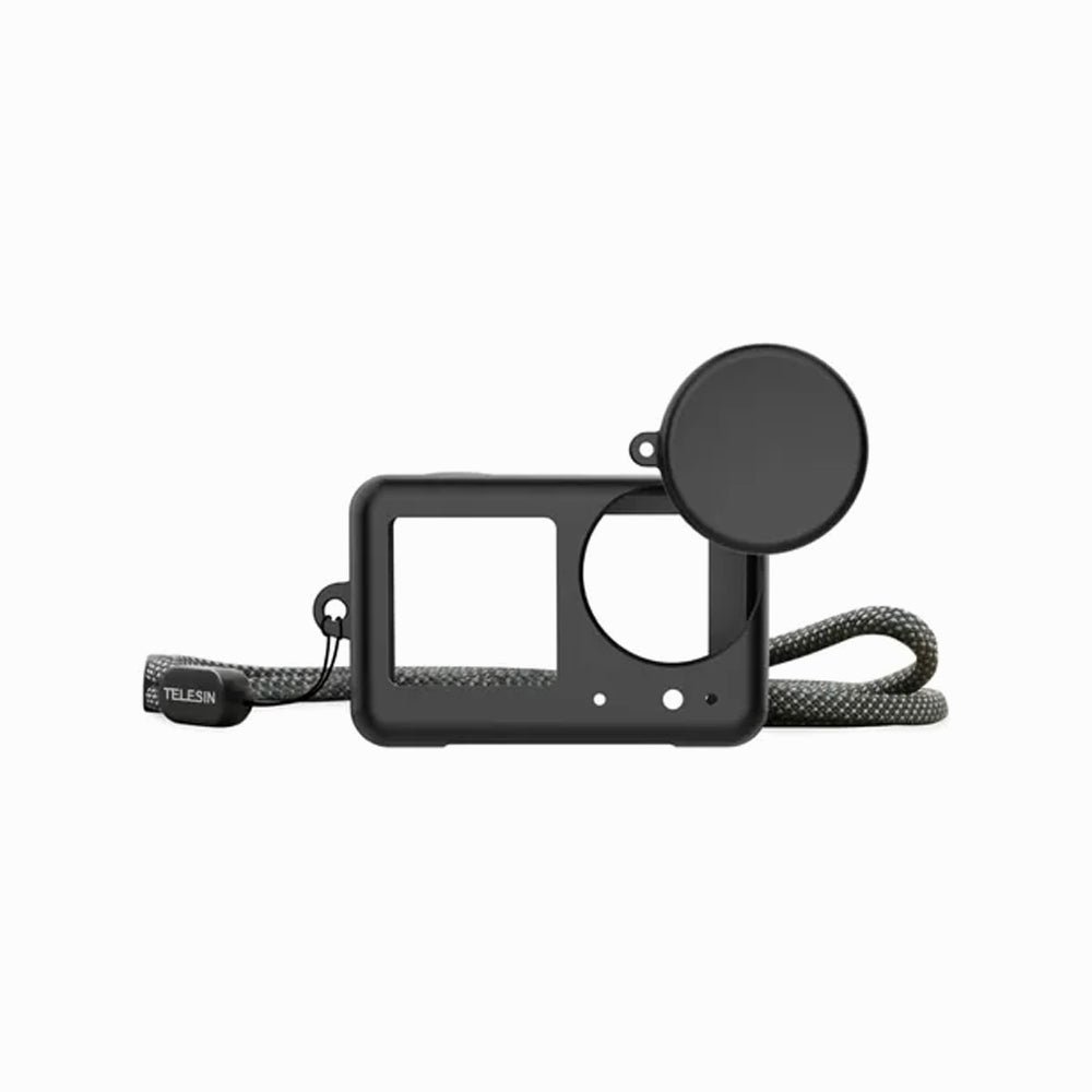 TELESIN Silicone Protective Case with Lens Cap for DJI Osmo Action 3/4 - S6-PTC-06-TDJ - Black thumbnail 2
