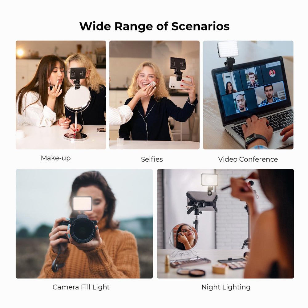 K&F Concept Z101 LED Video Light, Clip Fill Light with 4 Color Filter, 2000mAh (KF34.034) thumbnail 2
