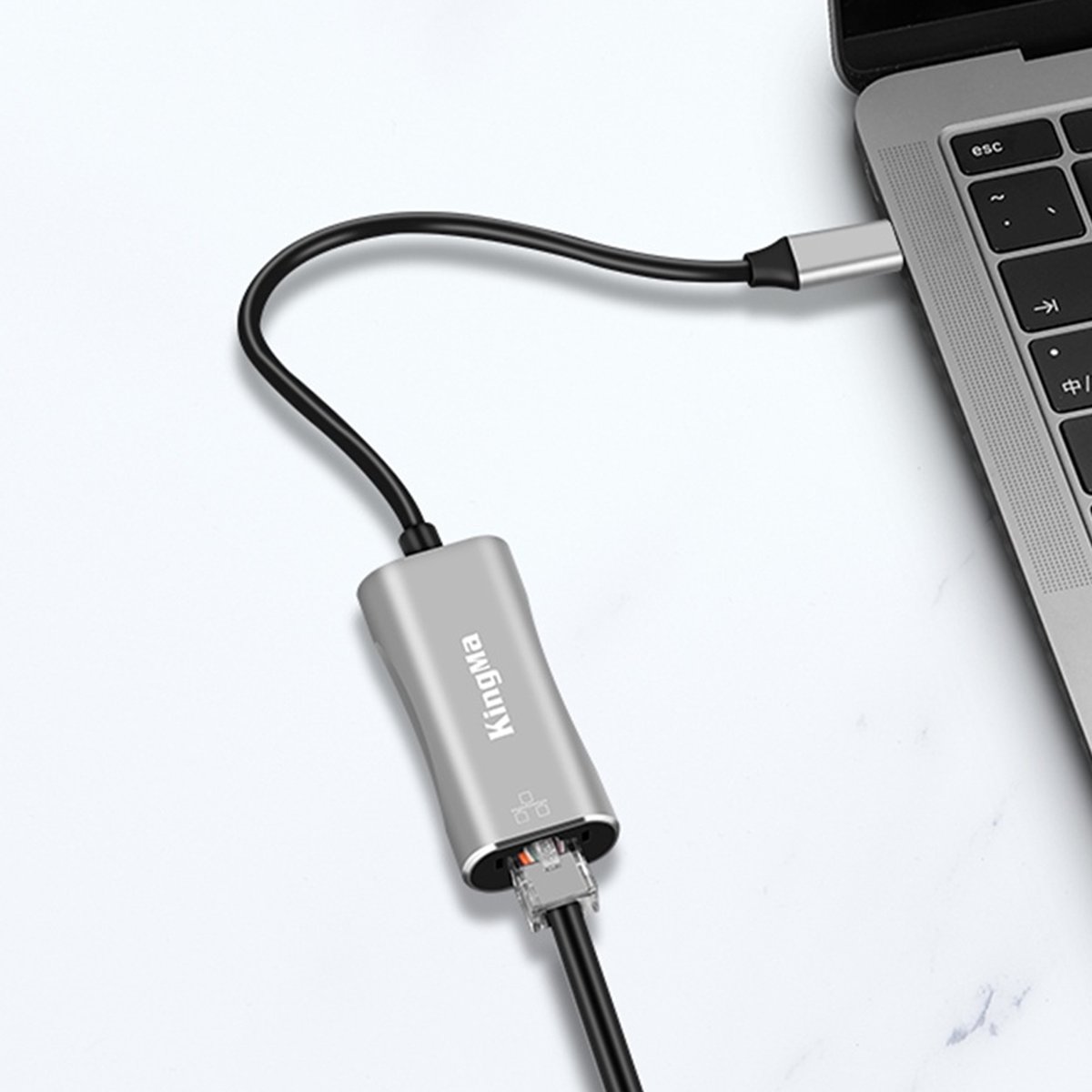 KINGMA Ethernet Adapter RJ45 to USB-C - LAN Network Adapter thumbnail 2