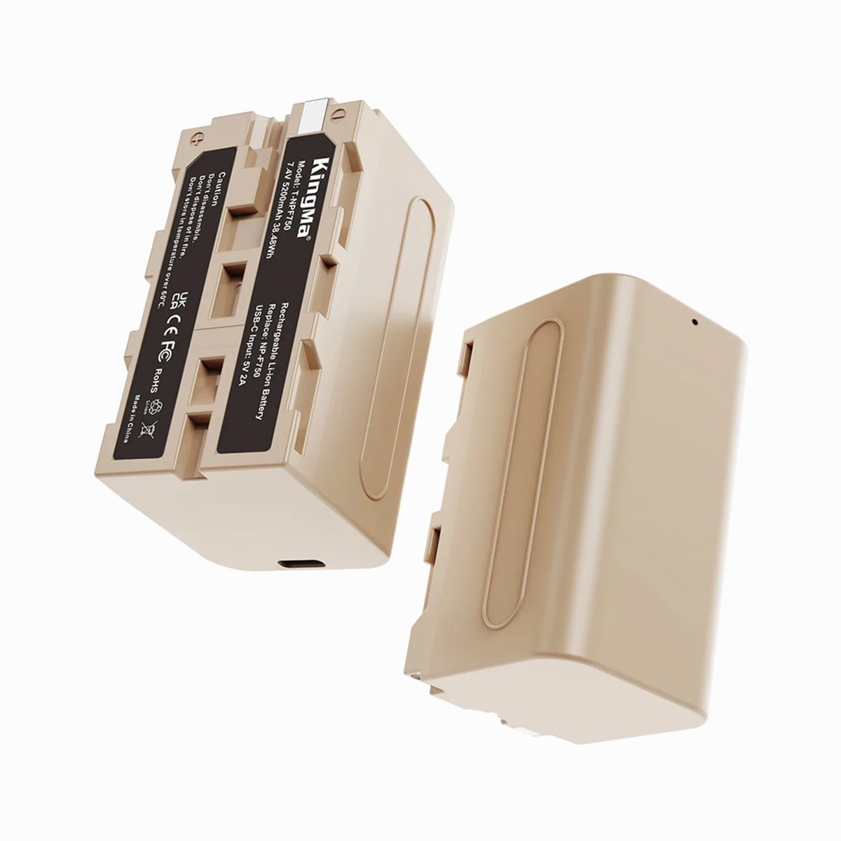 Kingma Sony NP-F750 Battery 5200mAh with Type-C USB charging port thumbnail 2