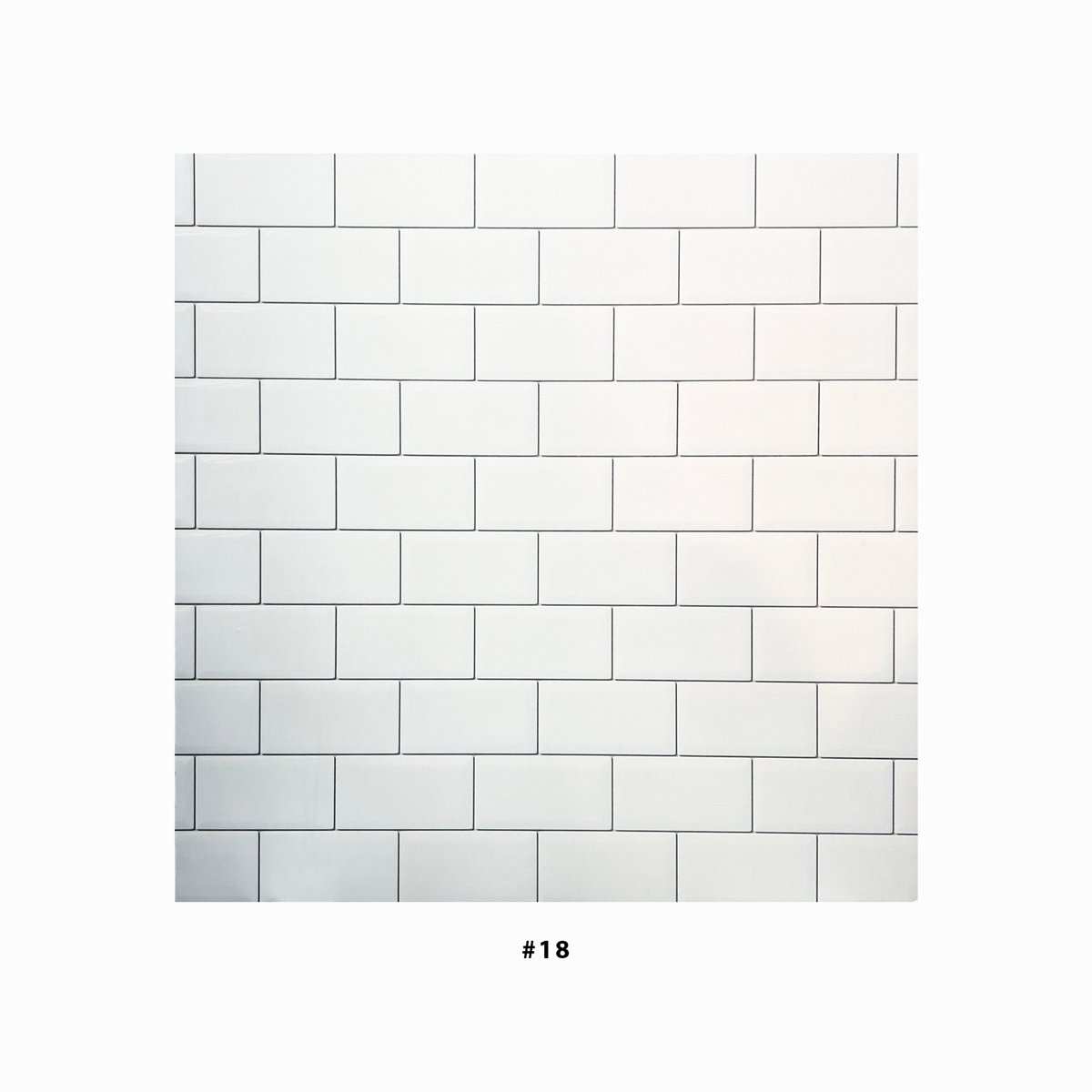 Double-Sided PVC 2 In 1 Photography Background Board, 60 x 60 cm Size #11 White/Black Brick thumbnail 2