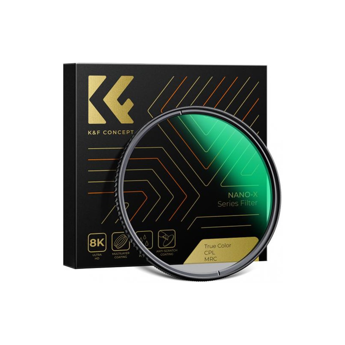 K&F Concept 72mm CPL Filter True Color Circular Polarizers Filter Nano-Xcel Series(KF01.2370)