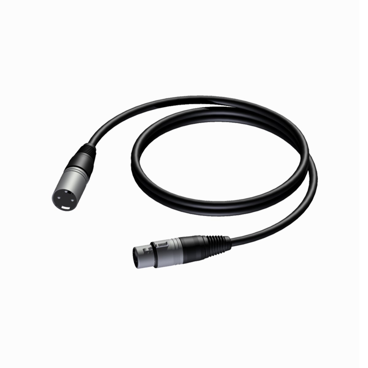 XLR Male to XLR Female Cable 10 Meter (10 Meter, Black) image 1