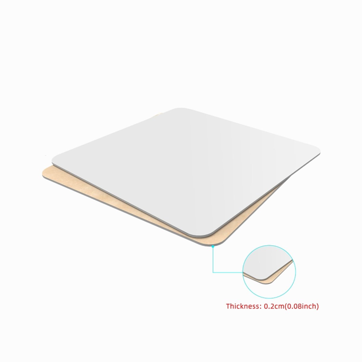 PULUZ 20CM ACRYLIC REFLECTIVE DISPLAY TABLE BACKGROUND BOARD-WHITE-PU5320W thumbnail 2