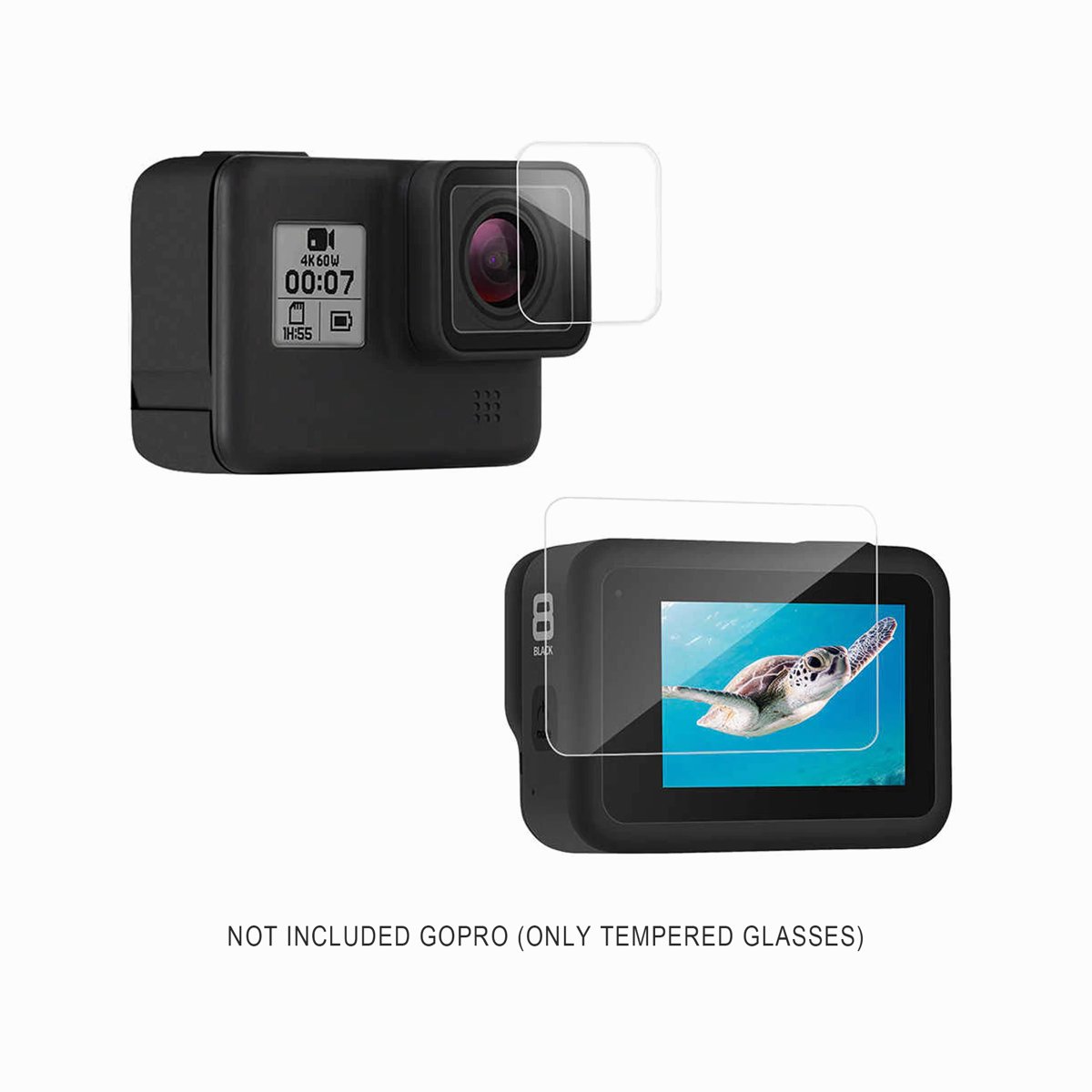 TELESIN GoPro Hero 8 Tempered Screen Lens Protective Film