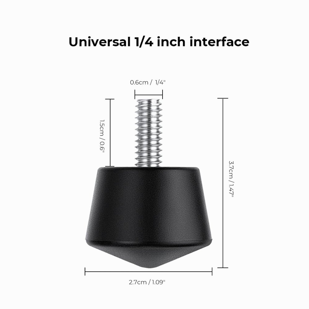 K&F Concept Universal Anti-Slip Rubber Tripod Foot Spikes Compatible with 1/4 inch Thread Tripod Monopod Legs Feet Replacement Parts (3 PCS) thumbnail 2