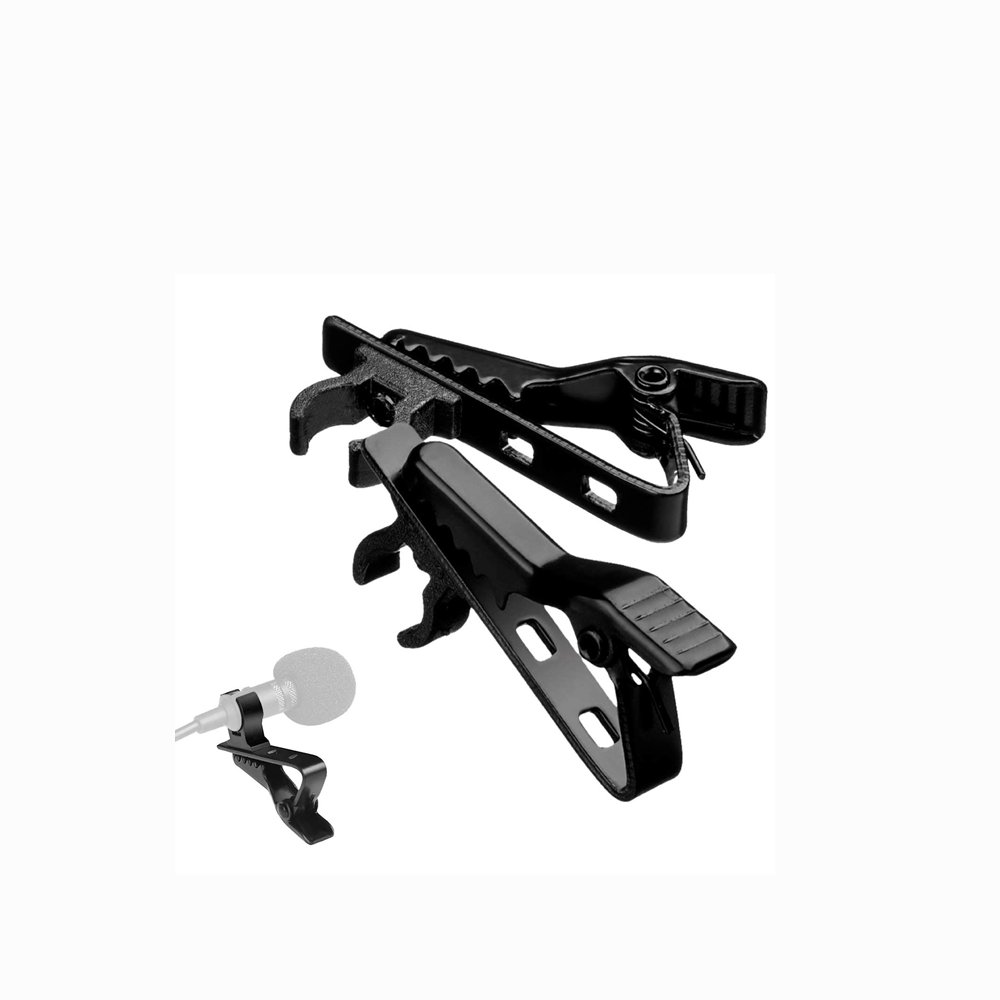 Microphone Lapel Tie Clip Lavalier Mic Black thumbnail 2