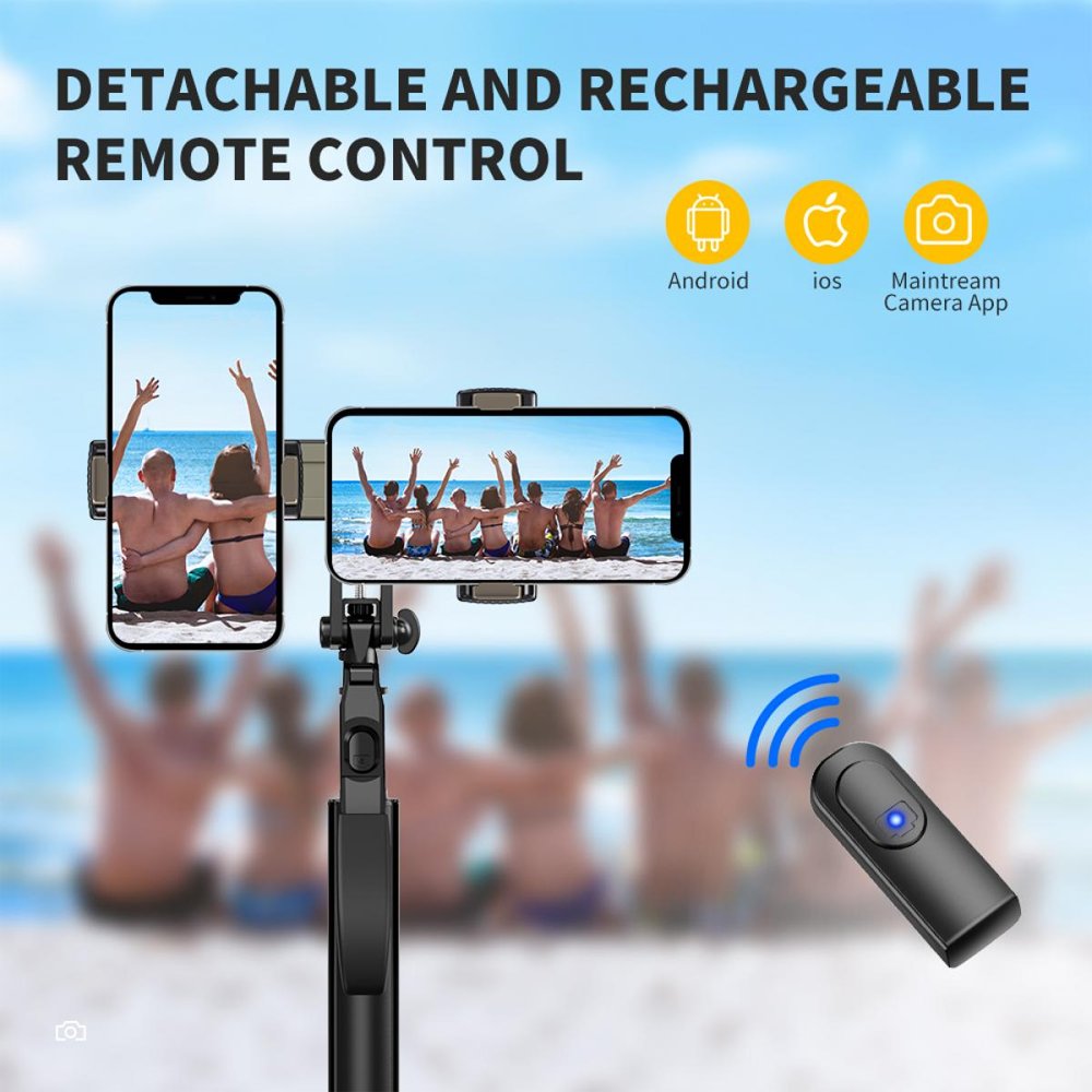K&F Concept-KF34.031 A200 1.1M Selfie Live Broadcast Mobile Stand with Remote Control thumbnail 2