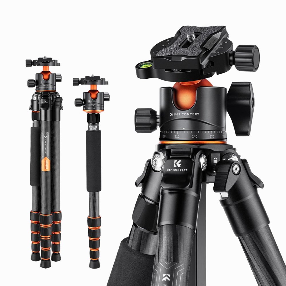 K&F Concept K255A7 Aluminum Tripod with BH-32L Ball Head-KF09.145 thumbnail 2