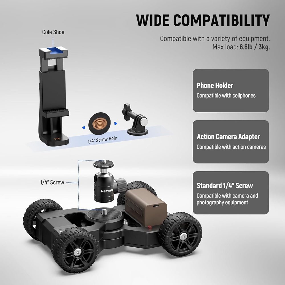 Neewer DL400 Motorized Camera Slider Dolly with App Control thumbnail 2