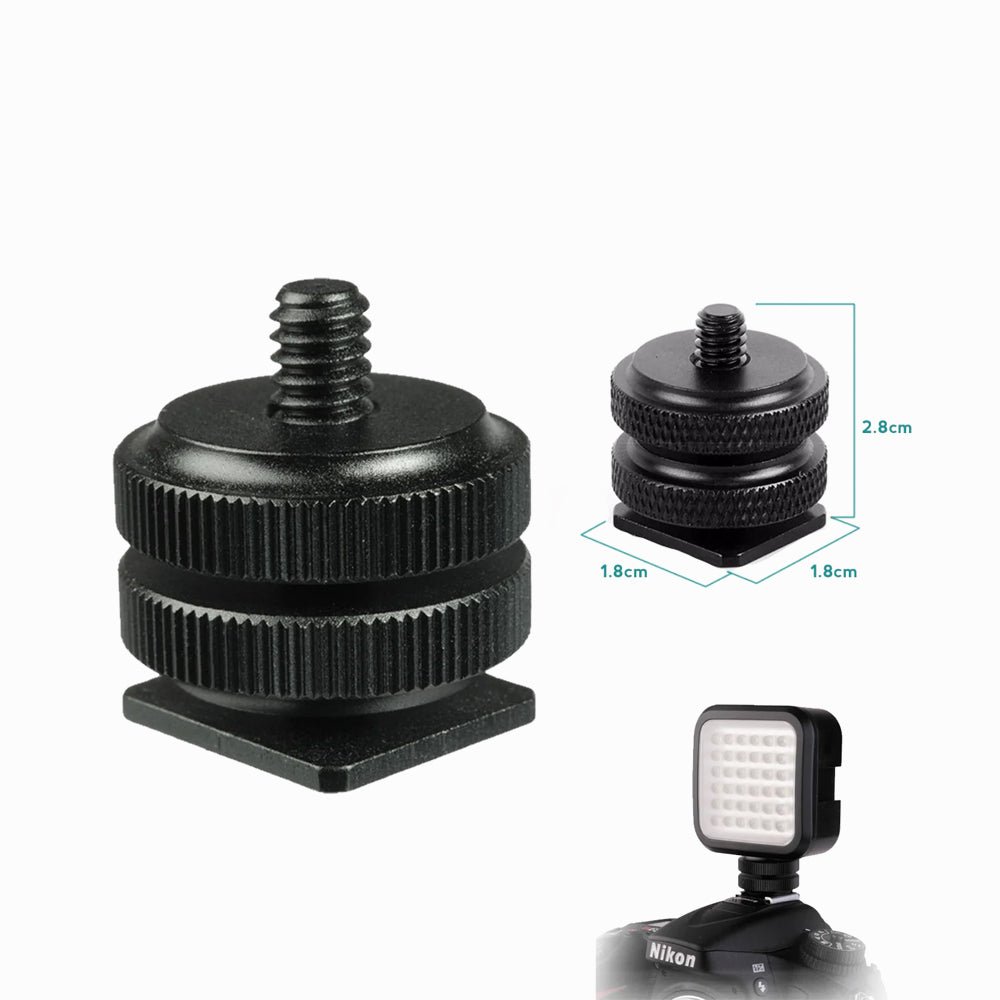 Camera Tripod Mount Hot / Cold Shoe Adapter for GoPro Mirrorless Camera Action Cam 1/4 thumbnail 2