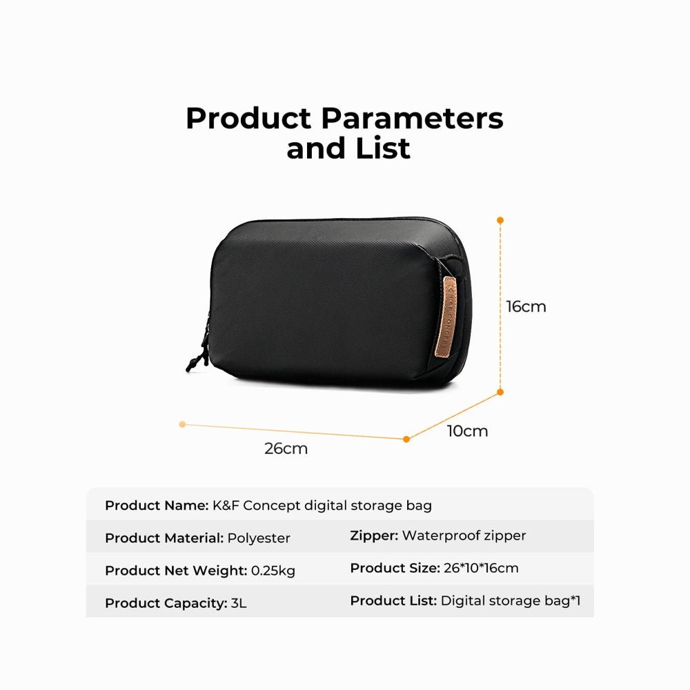 K&F Concept Digital Storage Bag (Black, 4L) KF13.130V1 thumbnail 2