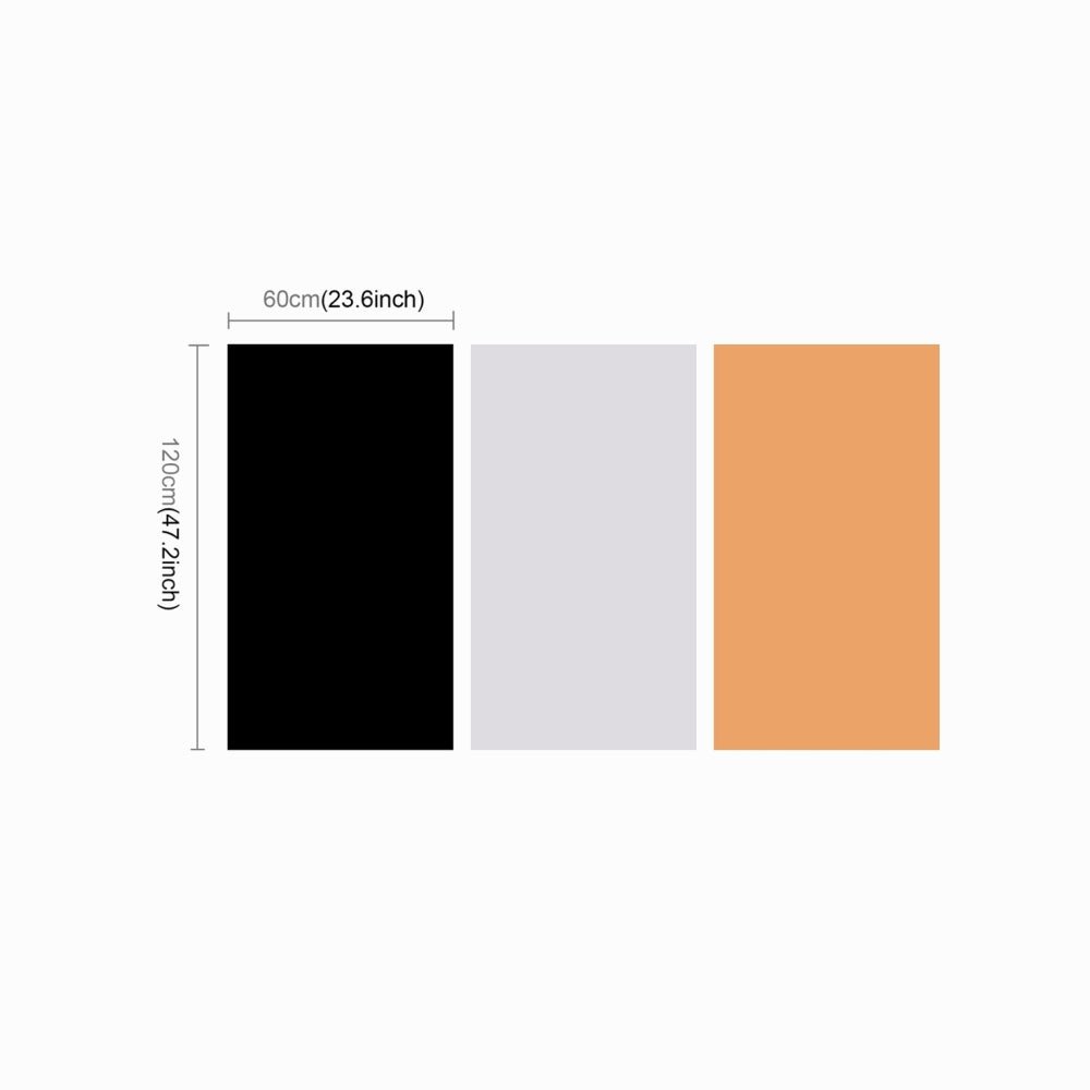 PULUZ BACKGROUND PVC PAPER KIT (3 Colors (Black, White,Yellow), Size: 120cm x 60cm(PKT5200) thumbnail 2
