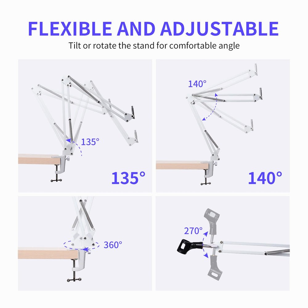 FEELWORLD AMS1-W Adjustable Microphone Scissor Arm Stand thumbnail 2