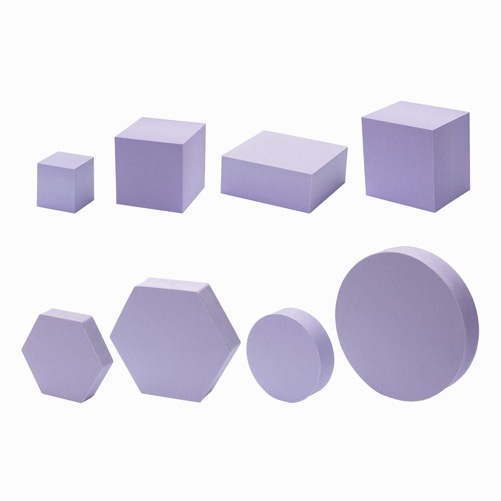 Photography geometry cube solid color foam 1 set (8pcs) OT-G8 (VIOLET) image 1