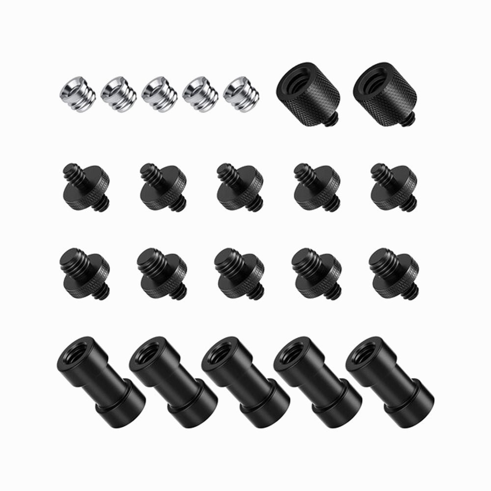 NEEWER Camera Screw Adapter, 22 Pieces 1/4inch to 1/4inch and 1/4inch to 3/8inch Tripod Mount Screw Adapter Converter Set for Camera Mount,