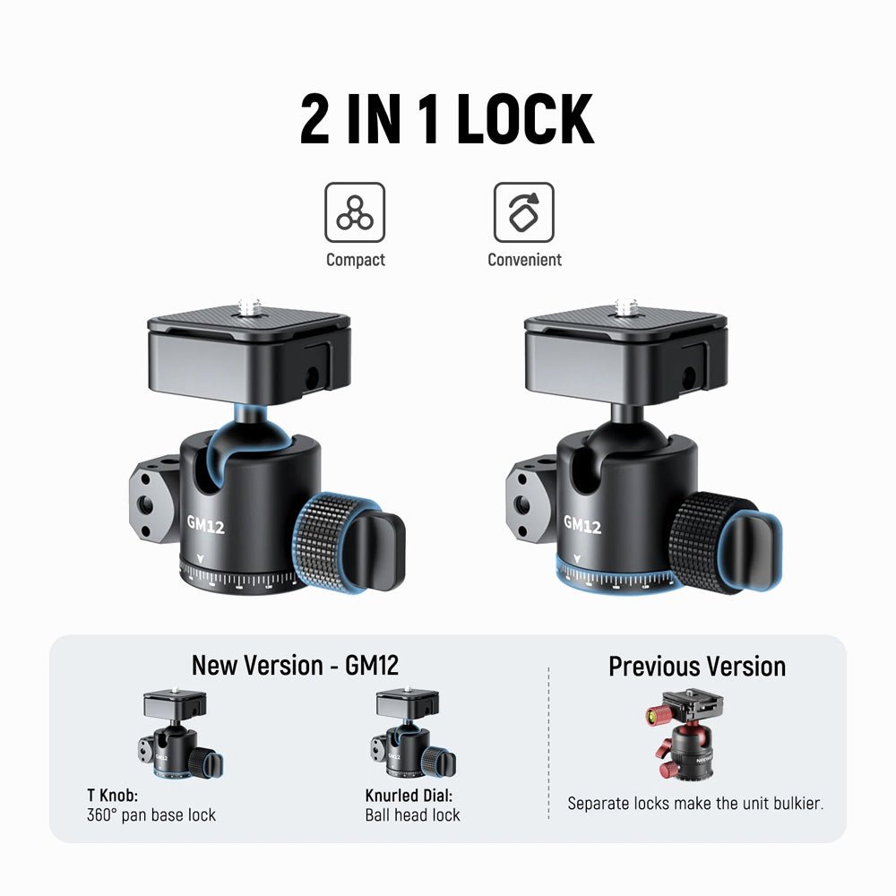 NEEWER GM12-MT Arca Type Tripod Ball Head thumbnail 2