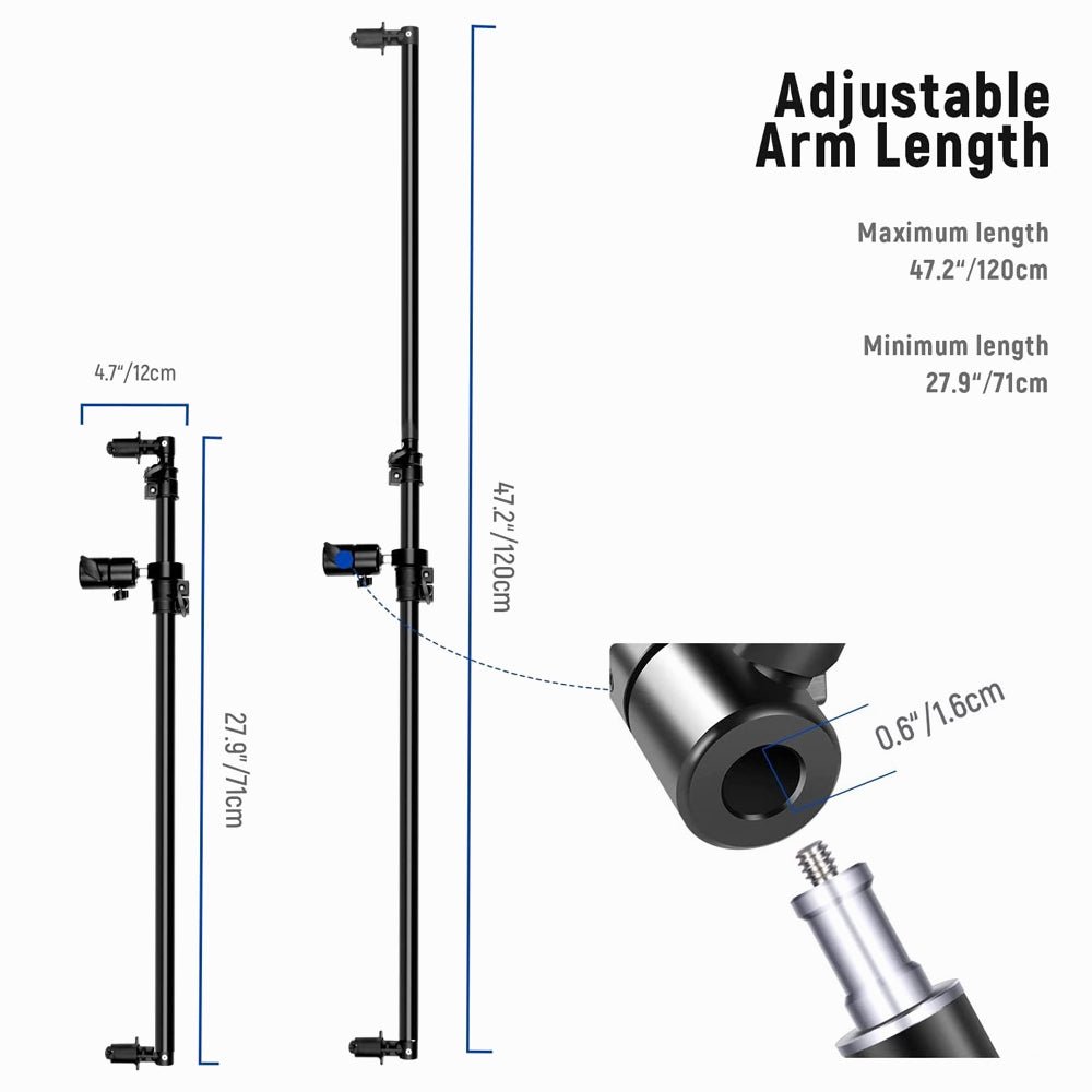 NEEWER 1.2M Extendable Reflector Holder Arm-STRF1 thumbnail 2