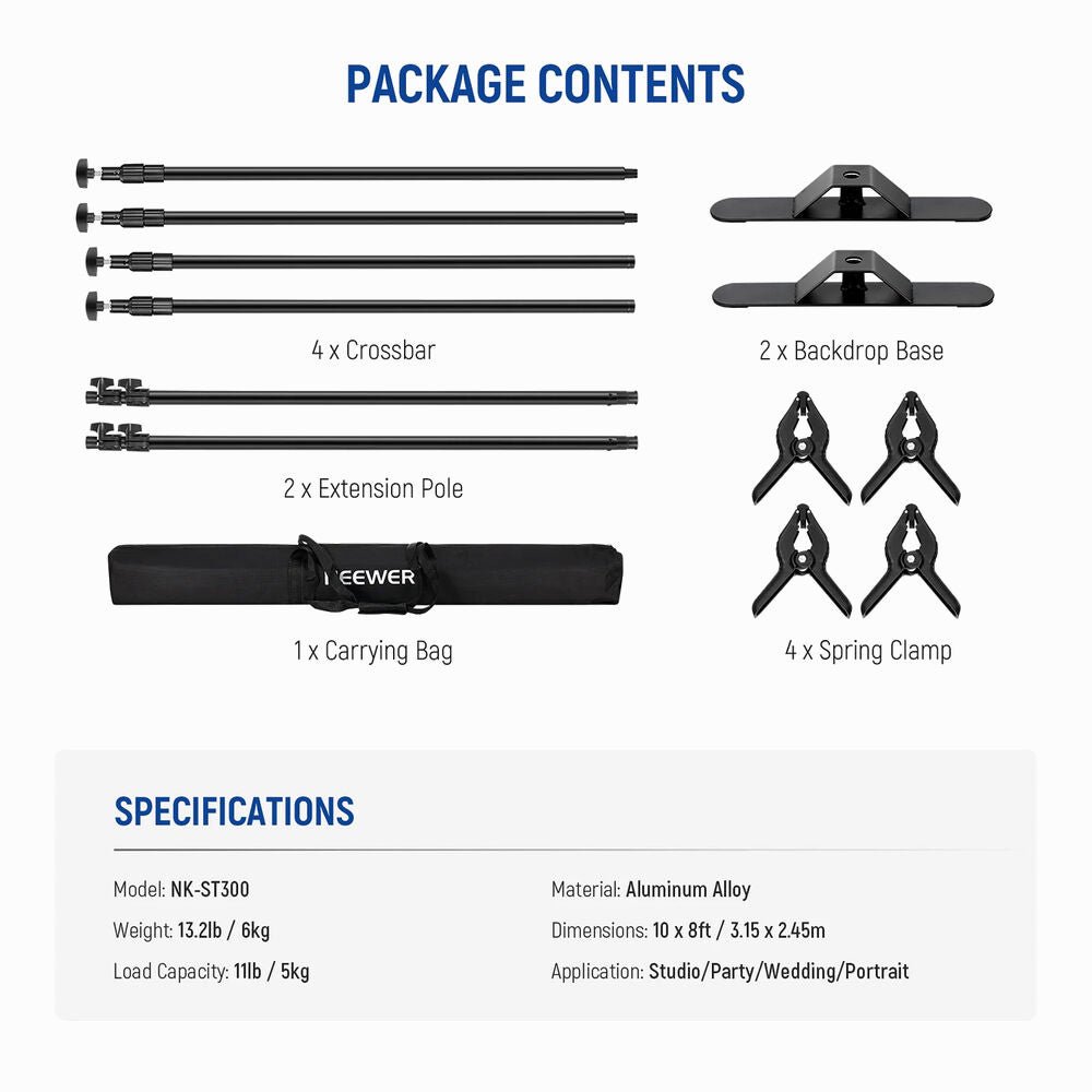 NEEWER NK-ST300 10 x 8ft Backdrop Stand thumbnail 2