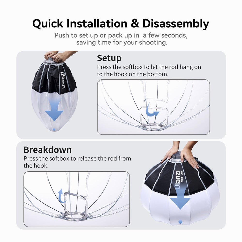 Ulanzi LAS005 65cm Lantern Softbox with Universal Bowens Mount L061 thumbnail 2