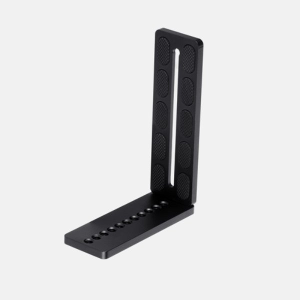 PULUZ 1/4 inch Vertical Shoot Quick Release L Plate Bracket Base Holder for MOZA / DJI / Zhiyun / Nebula 3-Axis Stabilizer (Black)(PU3043) image 1
