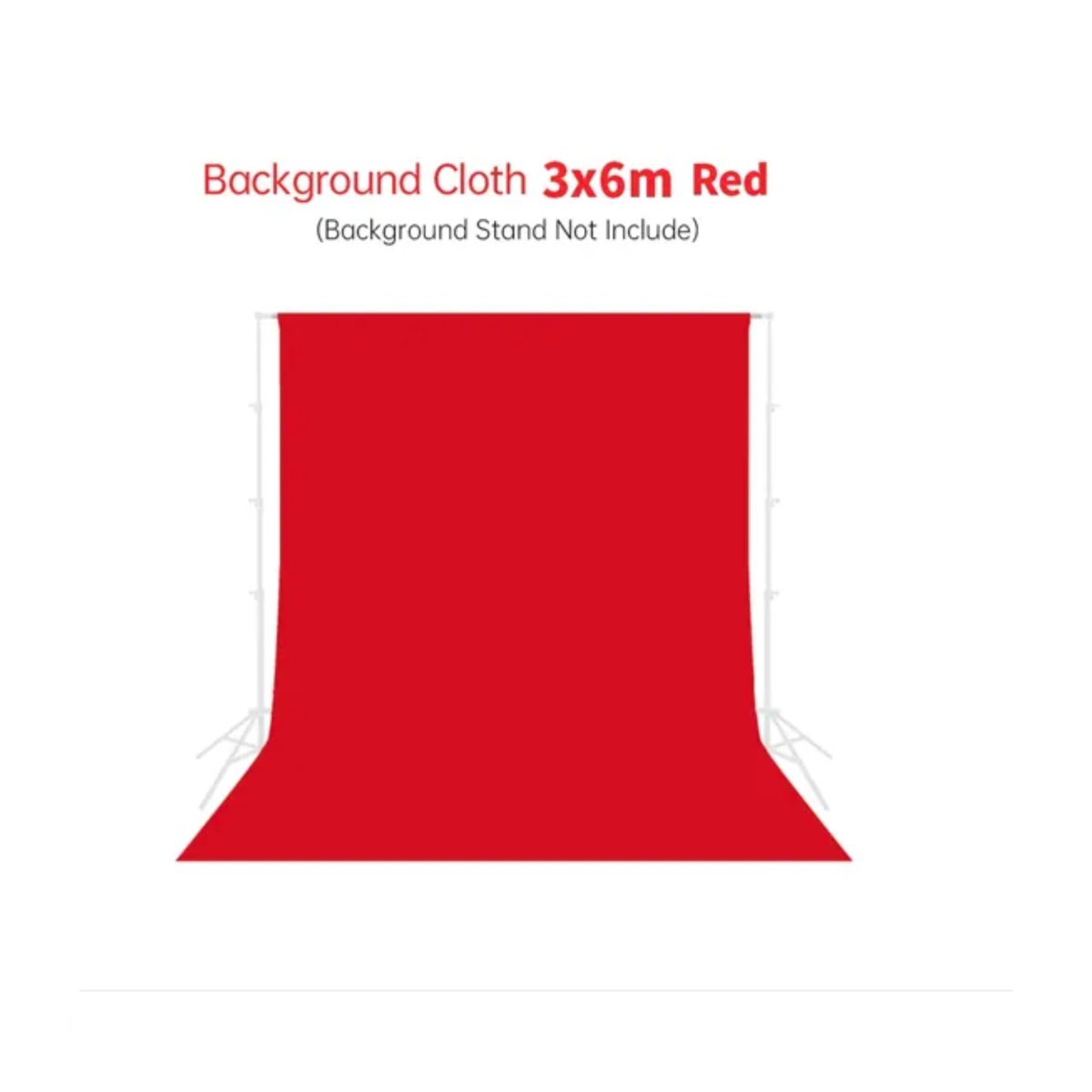 Jinbei Red 3 x 6m Muslin Photographic Studio Backdrop thumbnail 2