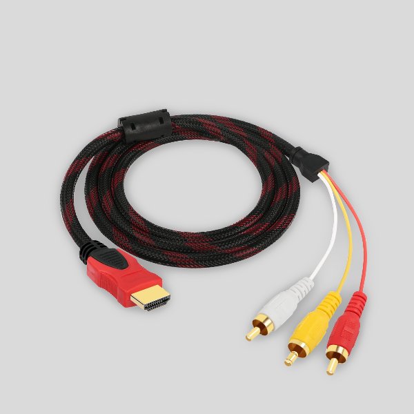 HDMI-3RCA HDMI Male to 3 RCA ( 1.5M ) Braided cable image 1