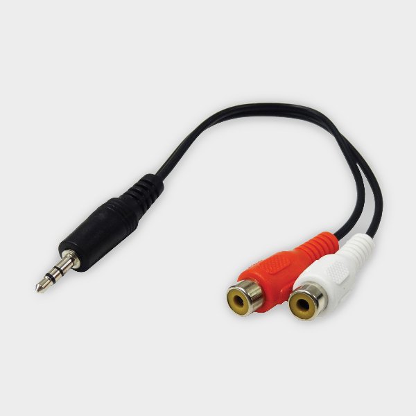 3.5mm TRS Male to Dual RCA Female image 1