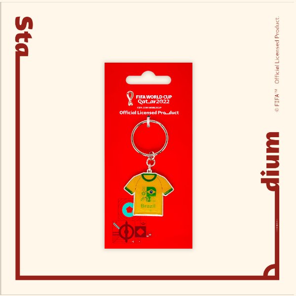 FWC Qatar 2022 National pride keychain Brazil-F22-KC-0028-BRA image 1