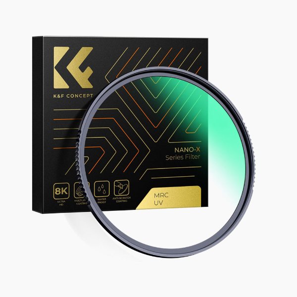 K&F CONCEPT 105mm MCUV Protection Filter with 28 Multi-Layer Coatings HD/Hydrophobic/Scratch Resistant/Ultra-Slim UV Filter for 105mm Camera