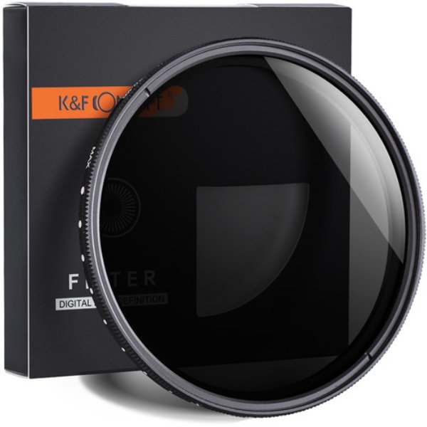 K&F Concept Nano-X ND4-ND32 VND Variable Neutral Density Circular 2-5 Stops Lens Filter with No X Cross Shadow, MRC Waterproof and Scratch-R