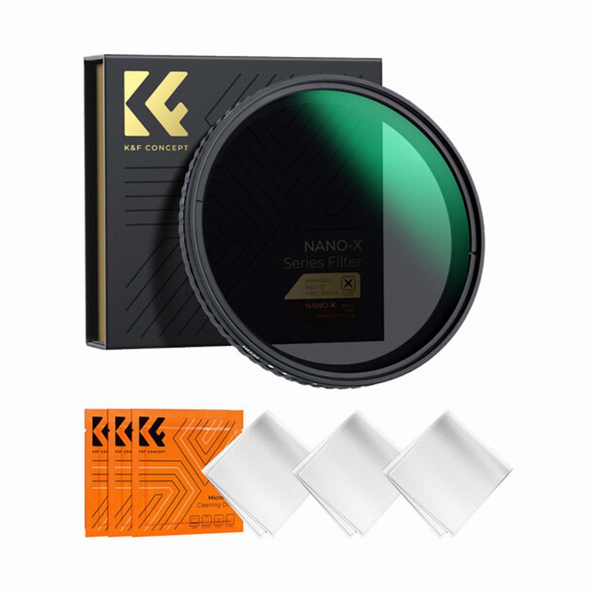K&F Concept 55mm Fader ND2-32 (1-5 Stop) Variable ND Lens Filter Neutral Density Filter for Camera Lens NO X Spot Nanotec Ultra-Slim Weather