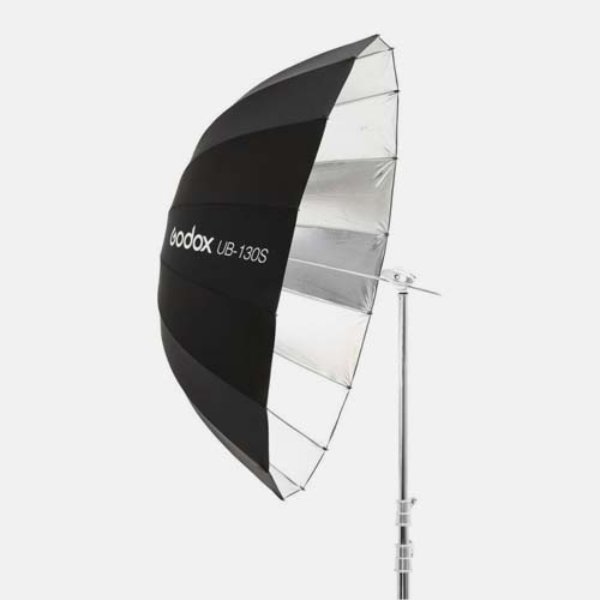 Godox UB-130S silver parabolic umbrella with diffuser thumbnail 2