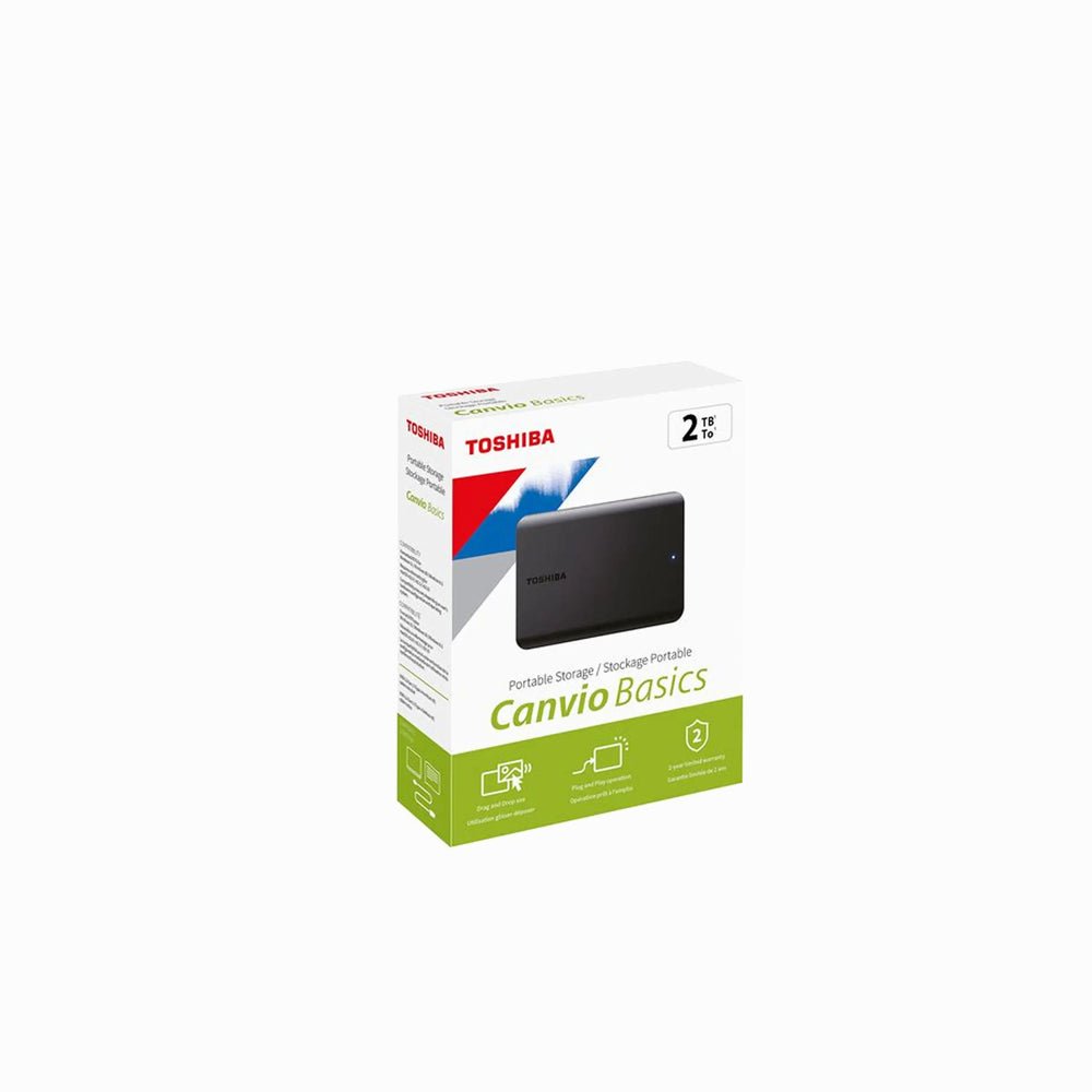 Toshiba Canvio Basics 2TB External HDD USB 3.2 Gen 1 Portable Hard Drive â Black