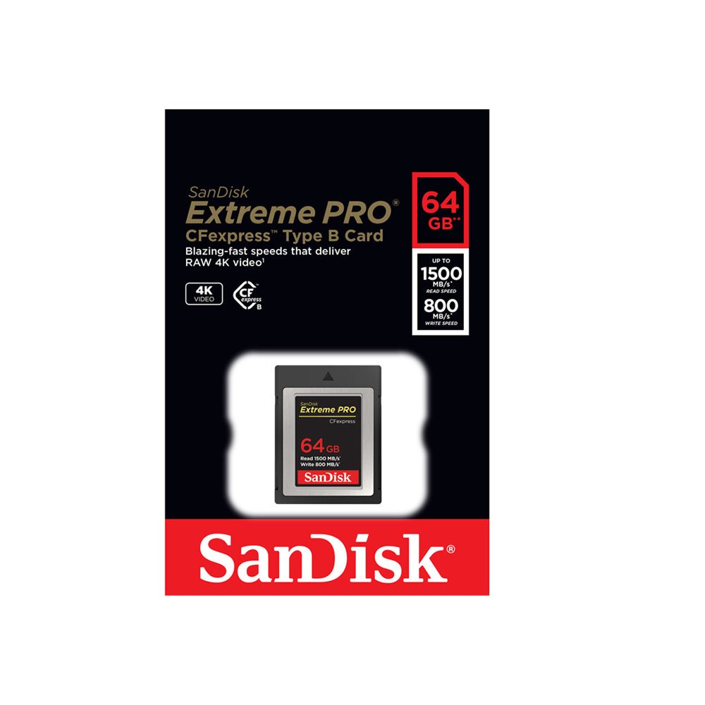 SANDISK EXTREME PRO 64GB 1500/800MB/S CFEXPRESS TYPE B CARD thumbnail 2