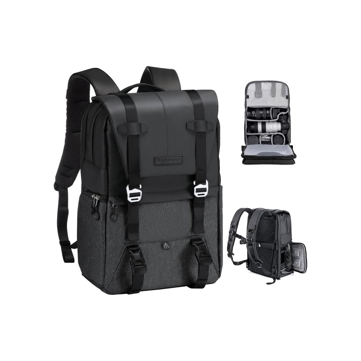 K&F Concept Black + Deep Grey 20L Camera Backpack(KF13.087AV5) thumbnail 2