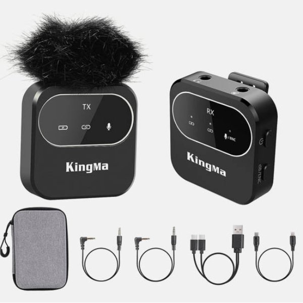 Kingma wireless lavalier microphone system (1x Receiver + 1x Transmitter)