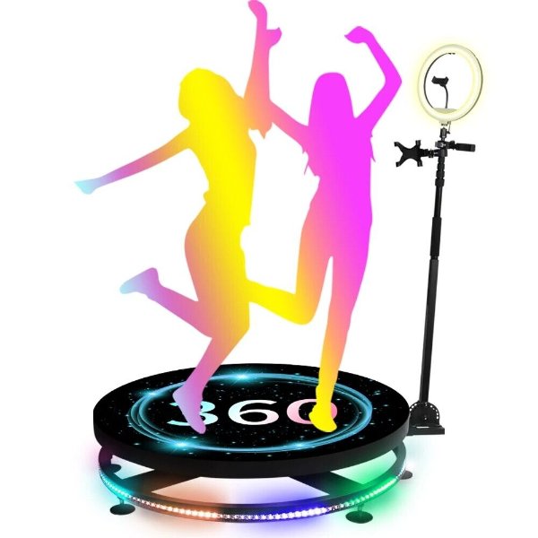 360 Photo Booth Machine Glare Glass Bottom 80cm image 1