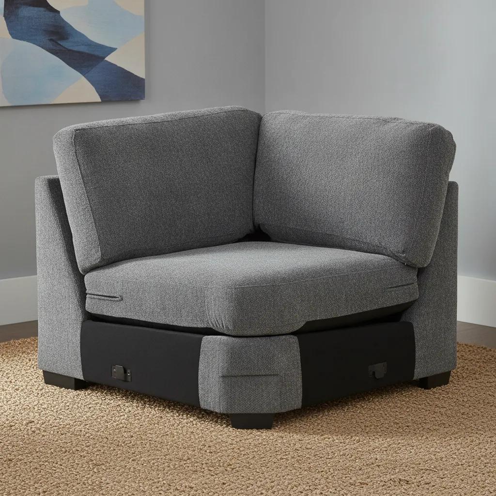 1-Seater Corner Sofa, Grey thumbnail 2