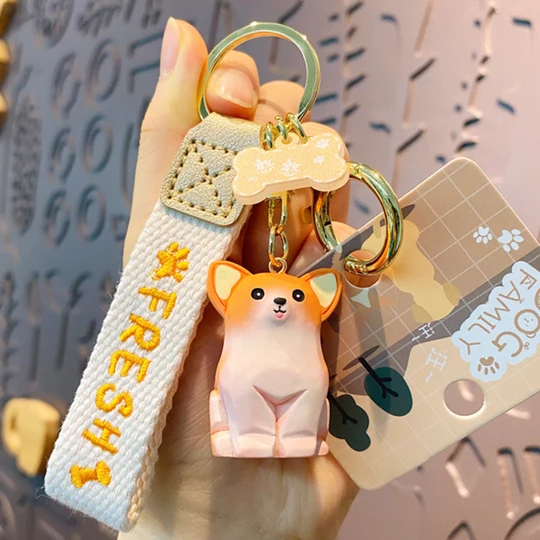 Cute Corgi Puppy Model Keychain image 1