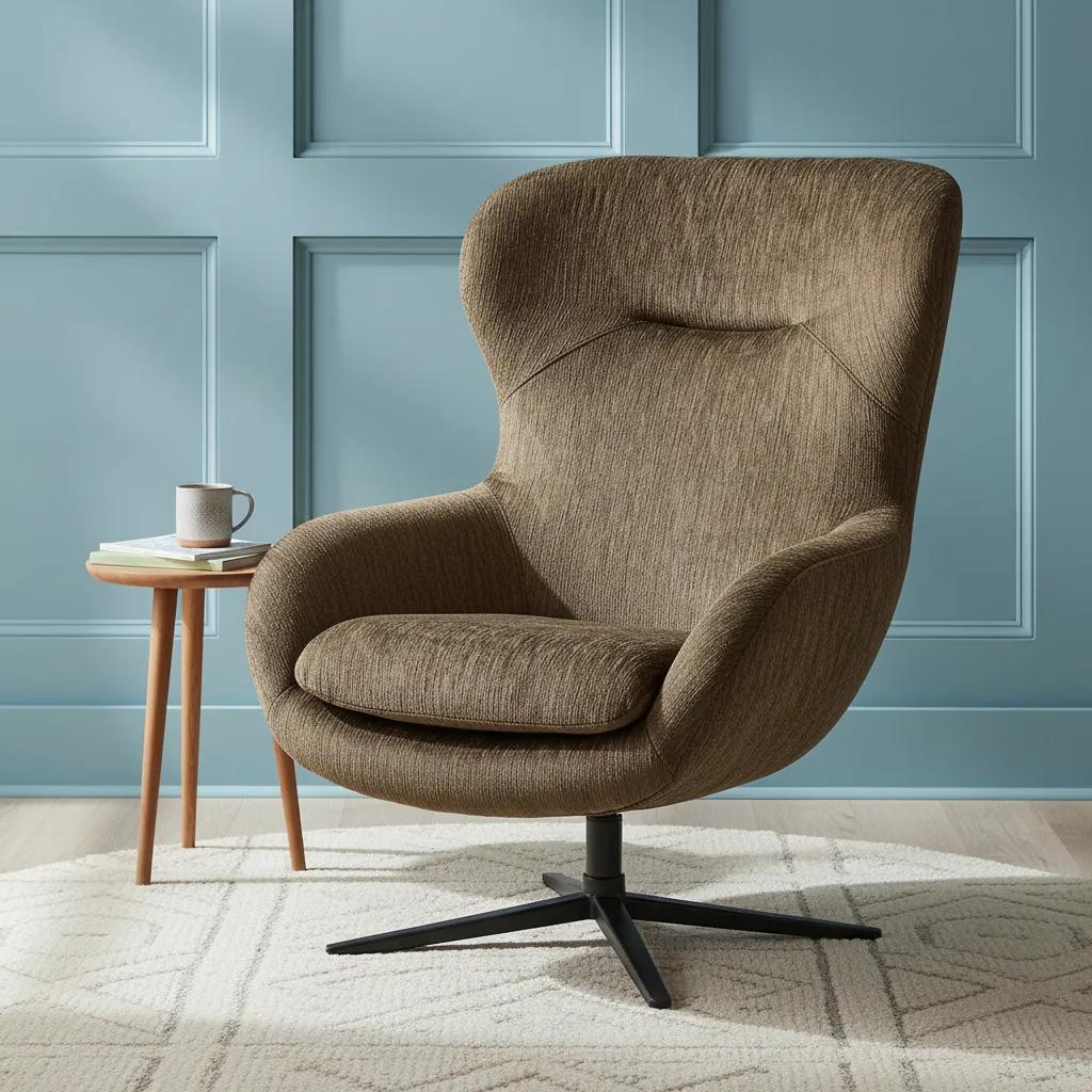 Dorog Swivel Chair, Brown thumbnail 2