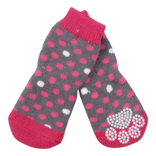 PAWISE Anti Slip Socks-Dots 4PK