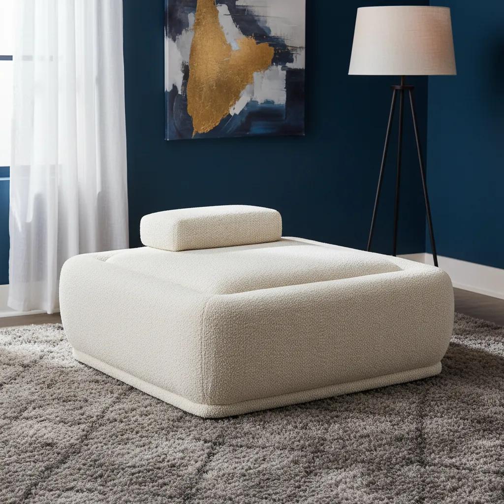 Volo Modern Textured Ottoman thumbnail 2
