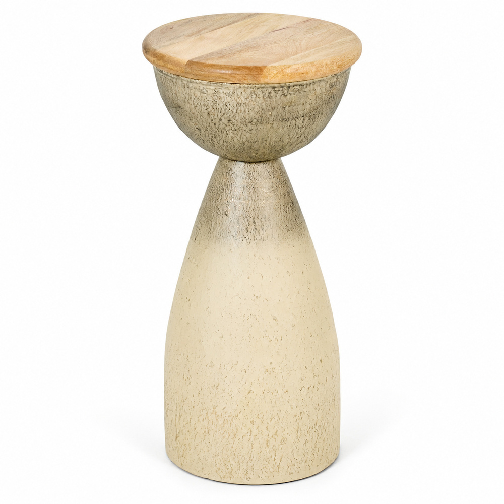 Rodir Wooden Hourglass Drink Table thumbnail 2